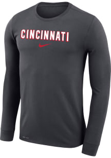 Nike Cincinnati Bearcats Grey Legend Wordmark Long Sleeve T-Shirt