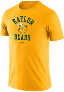 Nike Baylor Bears Gold Legend Vintage Number One Short Sleeve T Shirt