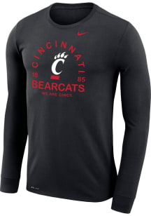 Nike Cincinnati Bearcats Black Arched Mascot Long Sleeve T-Shirt