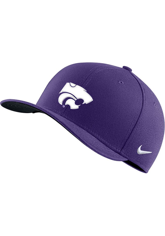 Nike K-State Wildcats Mens Purple Swoosh Flex Flex Hat