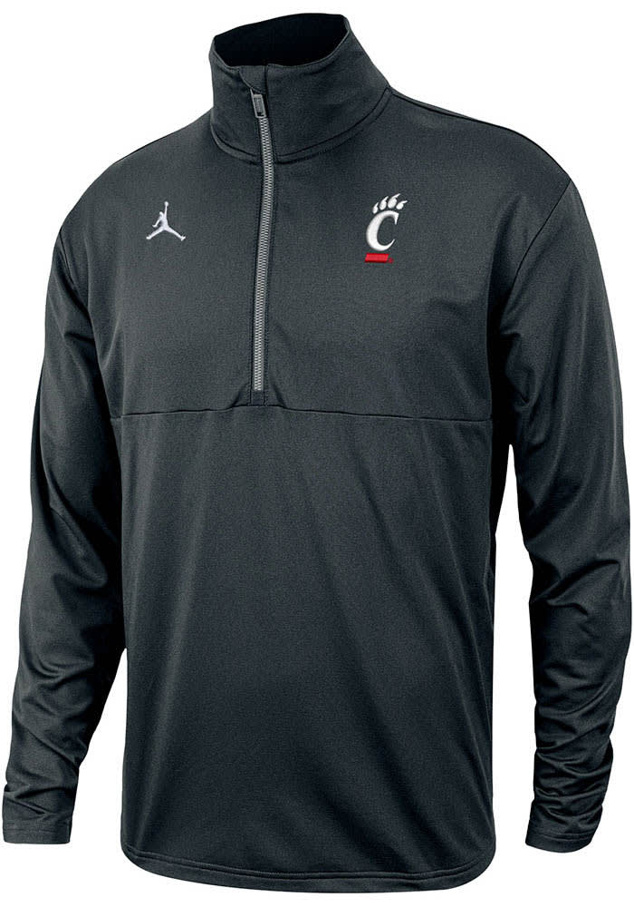 Nike Cincinnati Bearcats Mens Black Jordan Half Long Sleeve 1/4 Zip Pullover