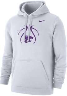 Nike K-State Wildcats Mens White Basketball Mascot Long Sleeve Hoodie
