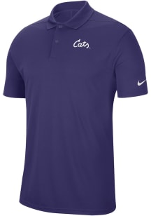 Nike Golf K-State Wildcats Mens Purple Cats Script Short Sleeve Polo