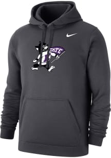 Nike K-State Wildcats Mens Grey Willie Logo Long Sleeve Hoodie