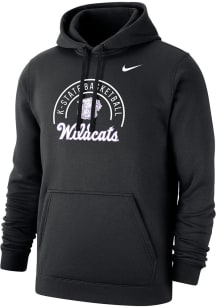 Nike K-State Wildcats Mens Black Rounded Arch Mascot Basketball Long Sleeve Hoodie