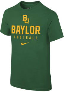 Nike Baylor Bears Youth Green Football Sport Drop Short Sleeve T-Shirt