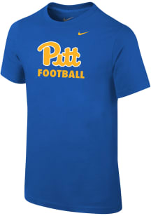Nike Pitt Panthers Youth Blue Football Sport Drop Short Sleeve T-Shirt