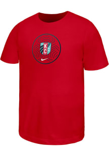 Nike KC Current Youth Red Nike Soccer Ball Short Sleeve T-Shirt