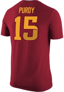 Brock Purdy Iowa State Cyclones Cardinal Name And Number Short Sleeve Player T Shirt