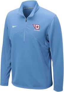 Nike Dayton Flyers Mens Light Blue Name Drop Training Long Sleeve 1/4 Zip Pullover
