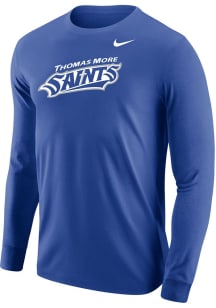 Nike Thomas More Saints Blue Primary Logo Long Sleeve T Shirt