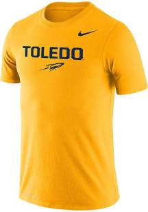 Nike Toledo Rockets Gold Wordmark Short Sleeve T Shirt