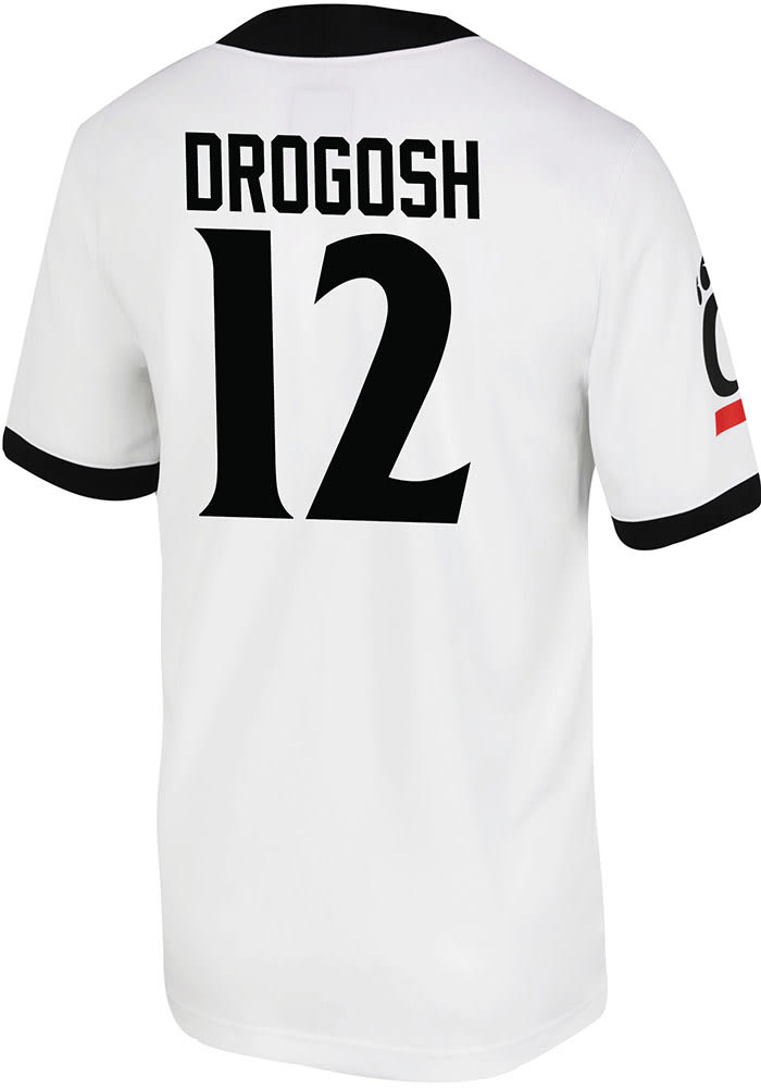 Brady Drogosh Nike Cincinnati Bearcats White Game Name And Number Football Jersey