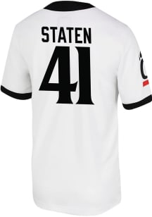 Quinn Staten  Nike Cincinnati Bearcats White Game Name And Number Football Jersey