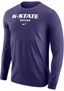 Nike K-State Wildcats Purple Soccer Core Long Sleeve T Shirt