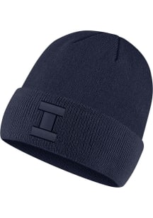 Nike Illinois Fighting Illini Blue Logo Beanie Mens Knit Hat