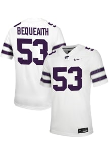 Drake Bequeaith Nike Mens White K-State Wildcats Game Name And Number Football Jersey