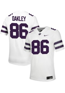 Garrett Oakley Nike Mens White K-State Wildcats Game Name And Number Football Jersey