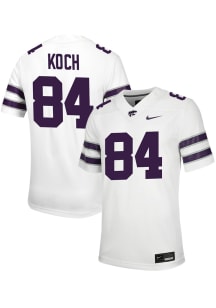 Isaac Koch Nike Mens White K-State Wildcats Game Name And Number Football Jersey