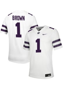 Jayce Brown Nike Mens White K-State Wildcats Game Name And Number Football Jersey