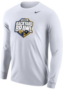 Nike Pitt Panthers White Backyard Brawl Official Logo Long Sleeve T Shirt