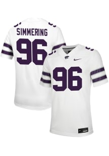 Leyton Simmering Nike Mens White K-State Wildcats Game Name And Number Football Jersey