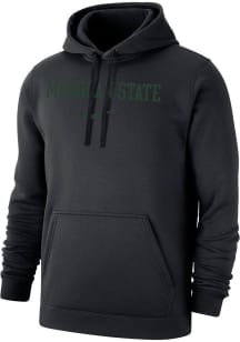 Mens Michigan State Spartans Black Nike Club Fleece Hooded Sweatshirt