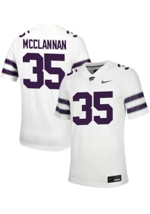Simon McClannan Nike Mens White K-State Wildcats Game Name And Number Football Jersey