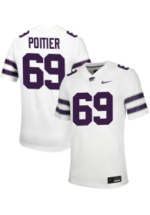 Taylor Poitier Nike Mens White K-State Wildcats Game Name And Number Football Jersey