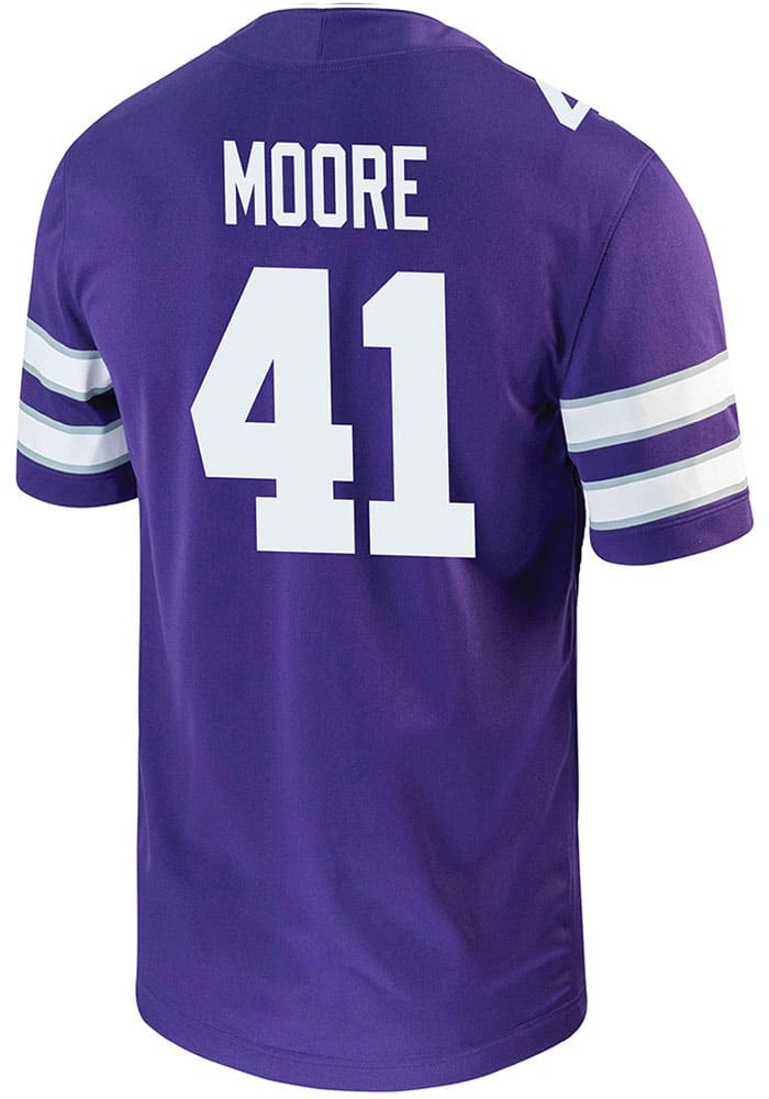 Austin Moore Nike K-State Wildcats Purple Game Name And Number Football Jersey