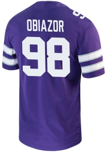 Chiddi Obiazor  Nike K-State Wildcats Purple Game Name And Number Football Jersey