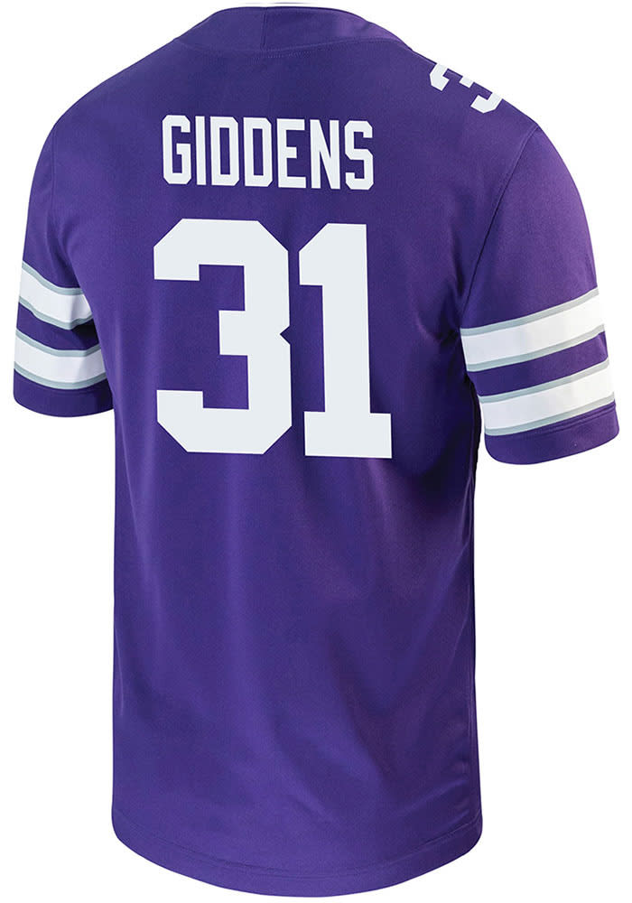 DJ Giddens Nike K-State Wildcats Purple Game Name And Number Football Jersey