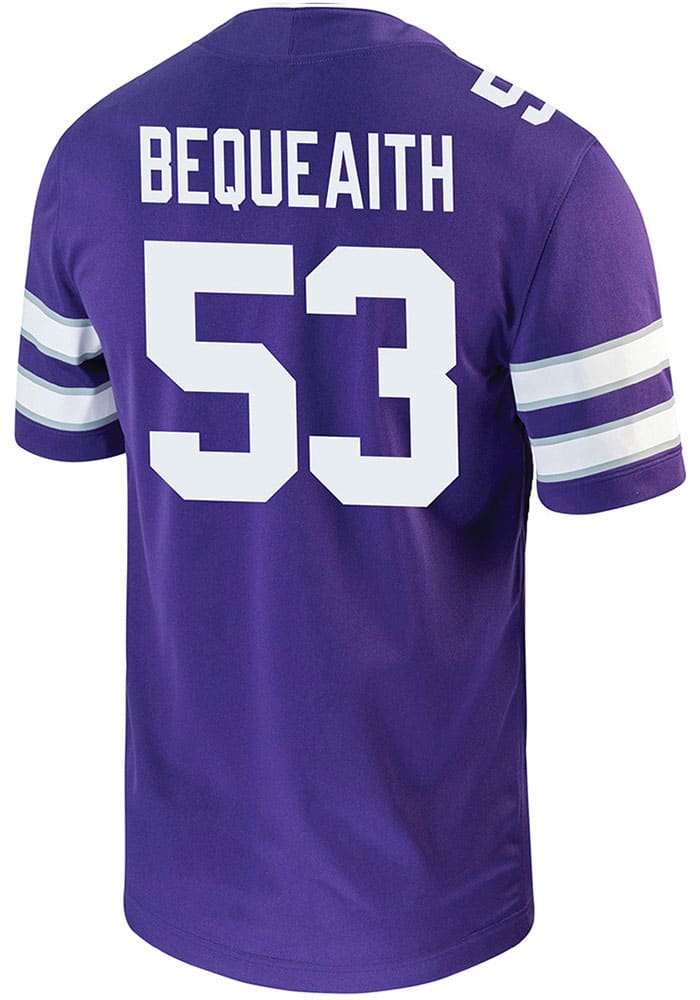 Drake Bequeaith Nike K-State Wildcats Purple Game Name And Number Football Jersey