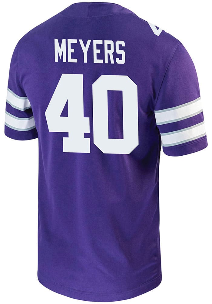 Gavin Meyers Nike K-State Wildcats Purple Game Name And Number Football Jersey