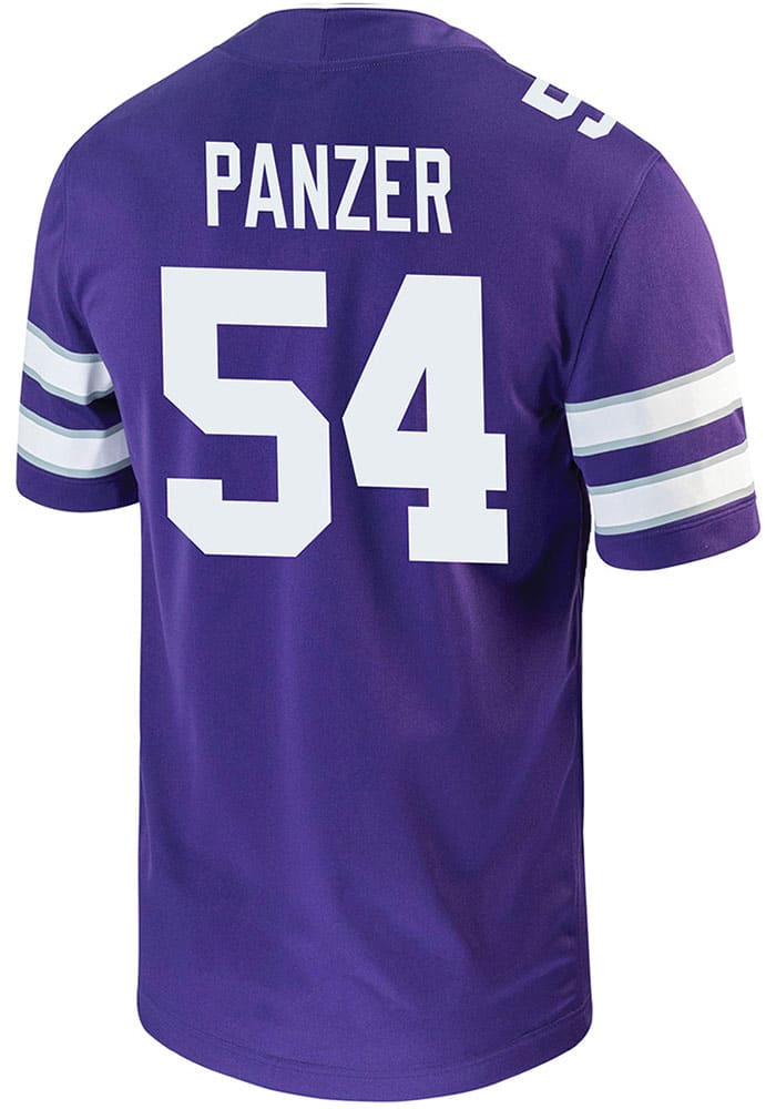 Hadley Panzer Nike K-State Wildcats Purple Game Name And Number Football Jersey