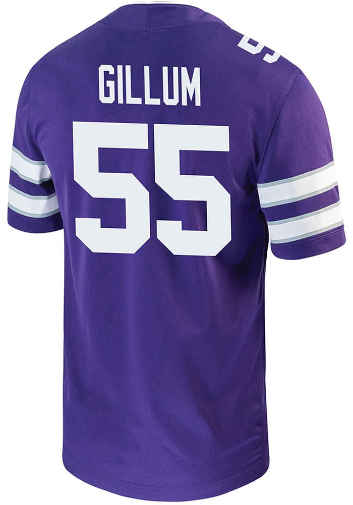 Hayden Gillum Nike K-State Wildcats Purple Game Name And Number Football Jersey