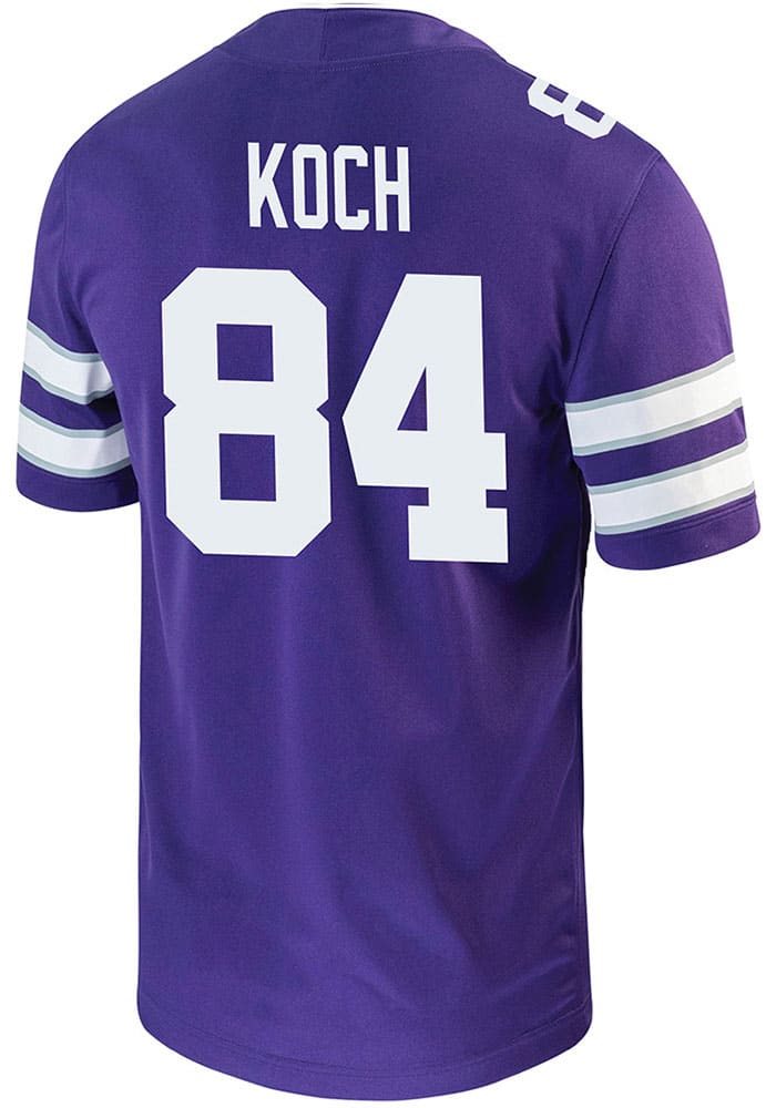 Isaac Koch Nike K-State Wildcats Purple Game Name And Number Football Jersey