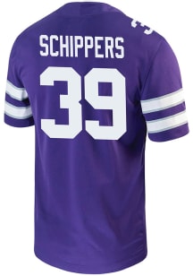 Jordan Schippers  Nike K-State Wildcats Purple Game Name And Number Football Jersey
