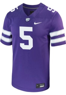 Justice Clemons Nike Mens Purple K-State Wildcats NIL Name And Number Football Jersey