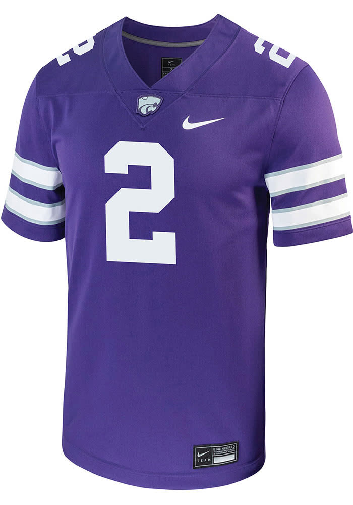 Kobe Savage Nike K-State Wildcats Purple Game Name And Number Football Jersey
