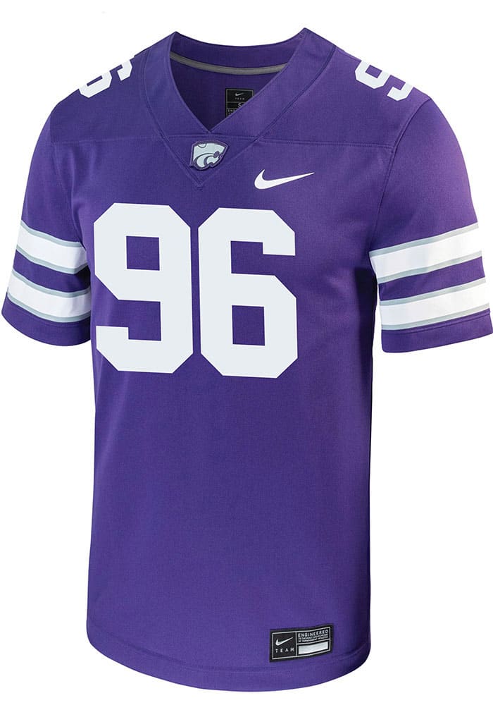 Leyton Simmering Nike K-State Wildcats Purple Game Name And Number Football Jersey