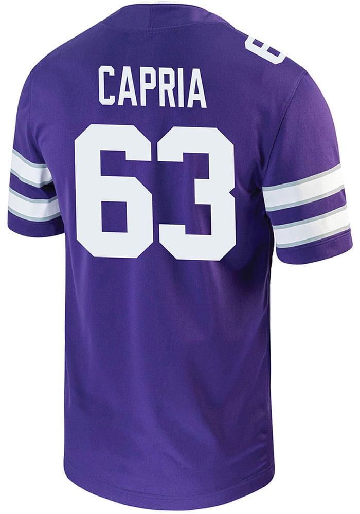Michael Capria Nike K-State Wildcats Purple Game Name And Number Football Jersey
