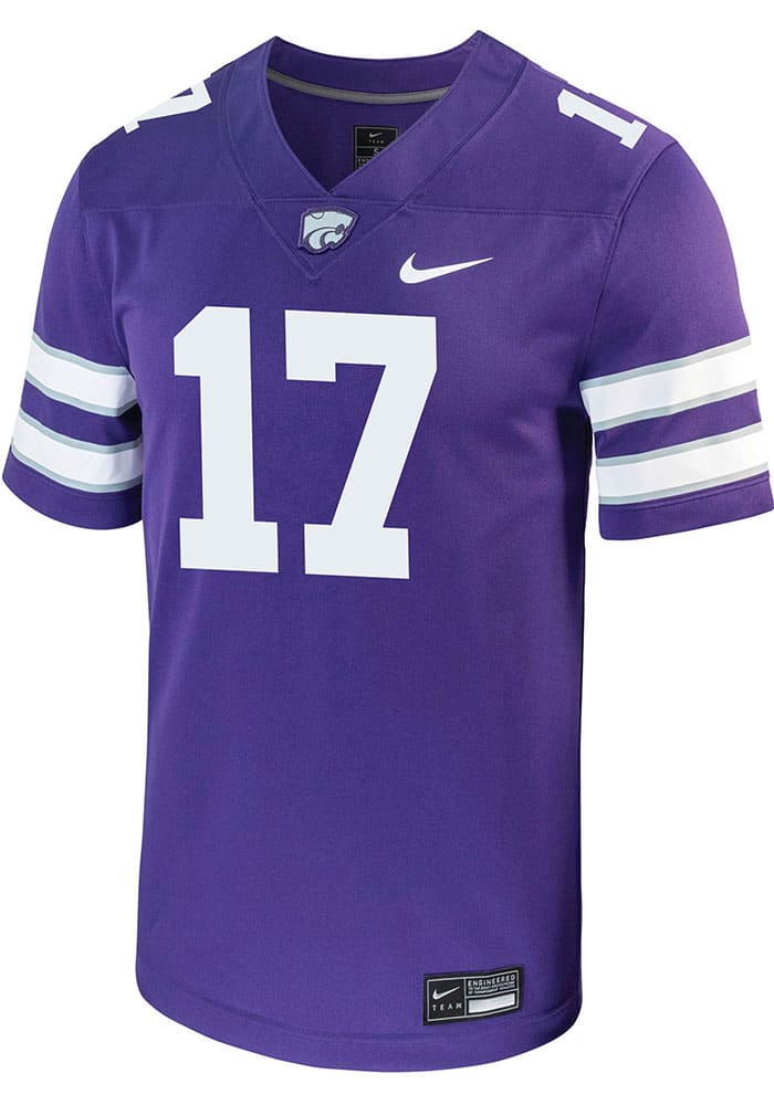 Mikey Bergeron Nike K-State Wildcats Purple Game Name And Number Football Jersey