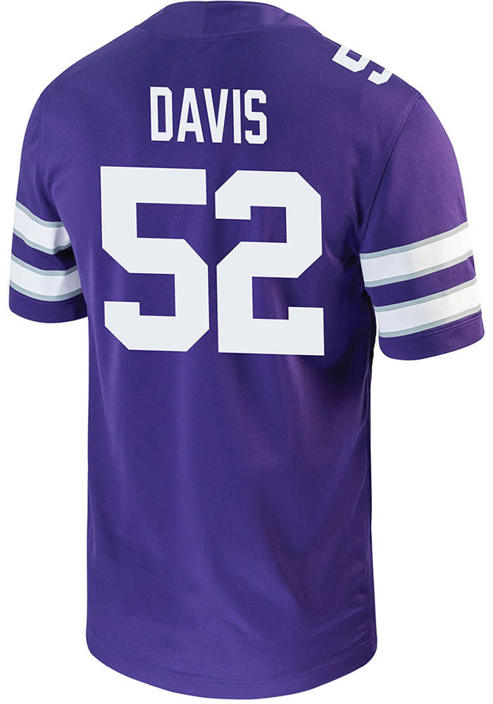 Ryan Davis Nike K-State Wildcats Purple Game Name And Number Football Jersey