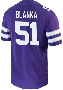 Shadryon Blanka  Nike K-State Wildcats Purple Game Name And Number Football Jersey
