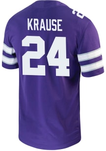 Trey Krause  Nike K-State Wildcats Purple Game Name And Number Football Jersey