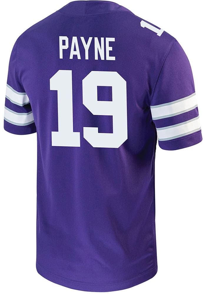 Victor Payne Nike K-State Wildcats Purple Game Name And Number Football Jersey