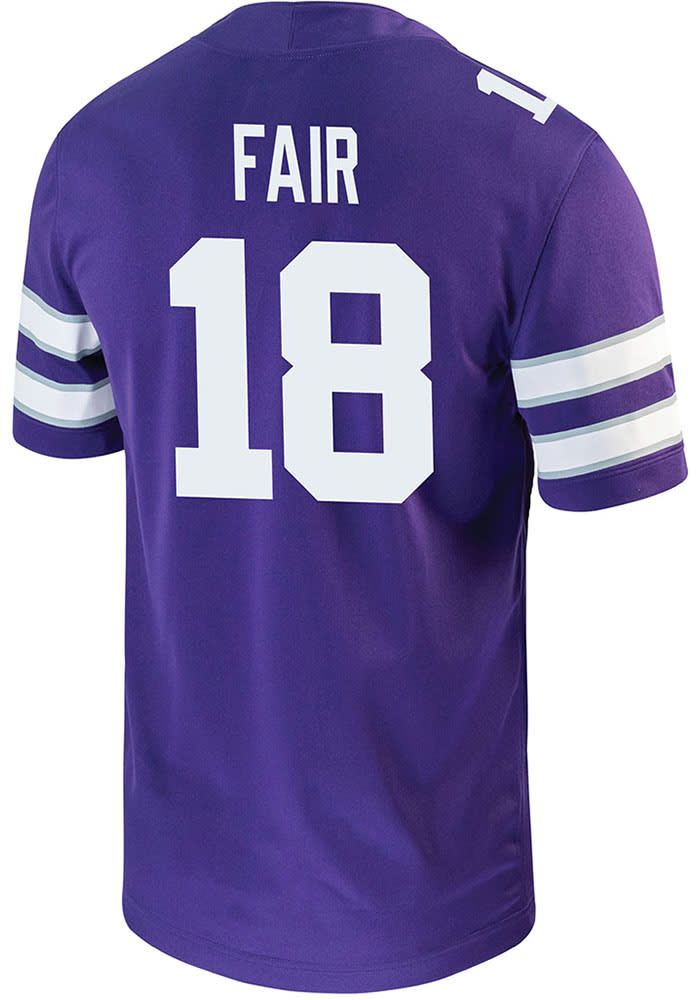 Wesley Fair Nike K-State Wildcats Purple Game Name And Number Football Jersey