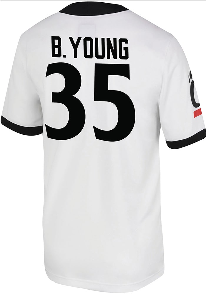 Brady Young Nike Cincinnati Bearcats White Game Name And Number Football Jersey