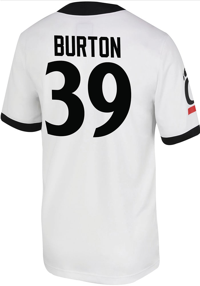 Bryce Burton Nike Cincinnati Bearcats White Game Name And Number Football Jersey
